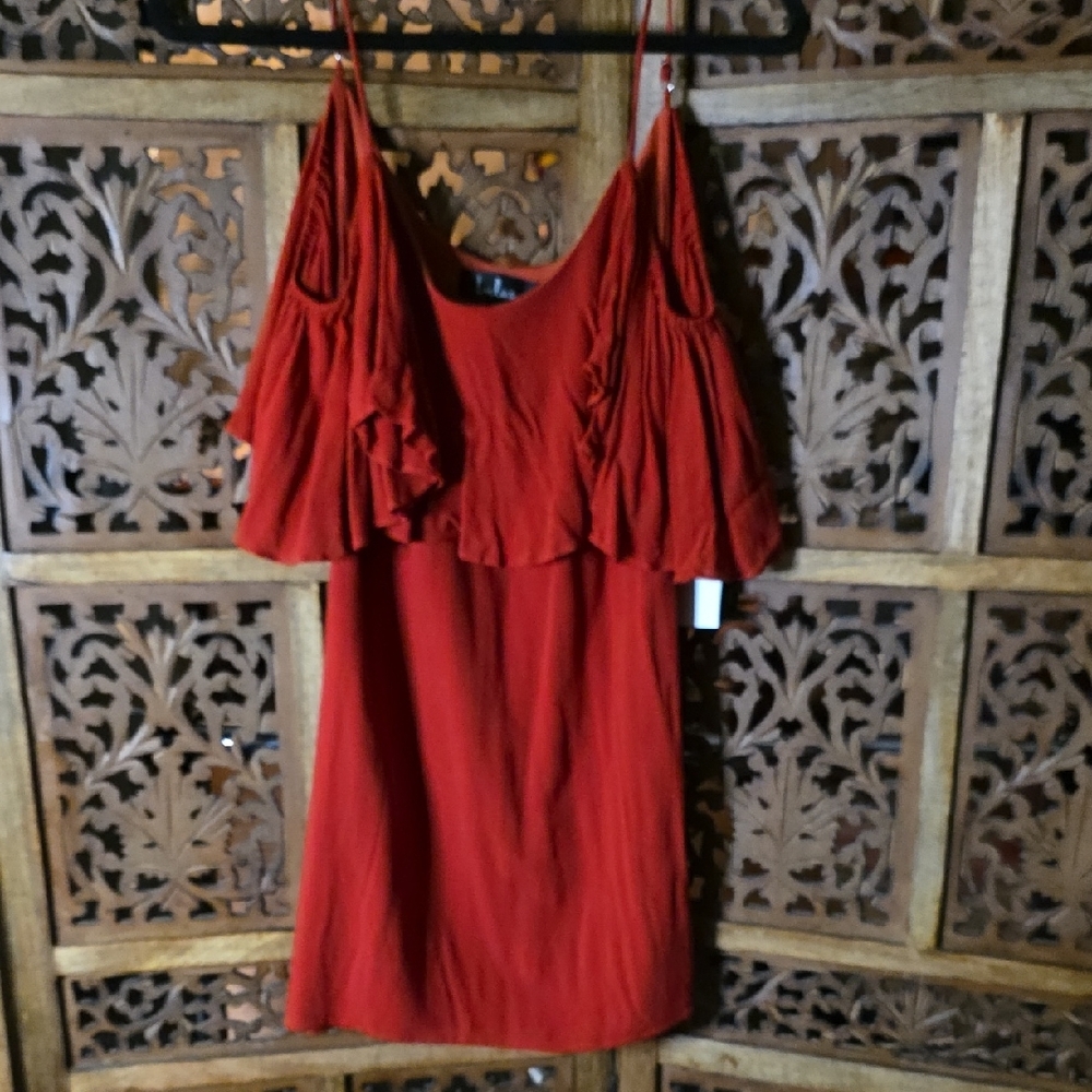 🌟 Lulu's Scarlet Ruffle Mini Dress